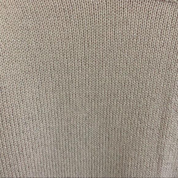 Tommy Hilfiger Lt Pink Metallic Lace Trim Sweater Sz L - Picture 4 of 12